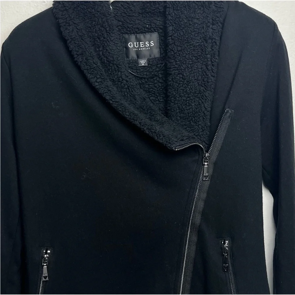 GUESS Asymmetrical Sherpa Lined Jacket - Picture 6 of 12